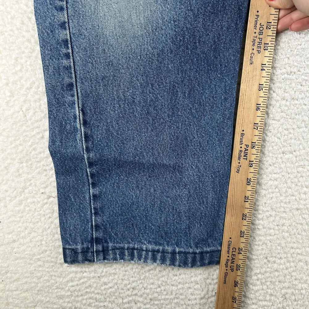 Vintage Levis 505 Jeans Mens 38x25 Medium Wash Denim Regular Fit Straight Hemmed